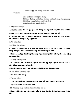 Kế hoạch bài dạy Giáo dục thể chất Lớp 2 - Tuần 15 - Năm học 2022-2023 - Nguyễn Anh Vũ