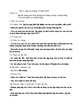 Kế hoạch bài dạy Giáo dục thể chất Lớp 2 - Tuần 16 - Năm học 2022-2023 - Nguyễn Anh Vũ