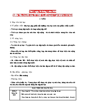 Kế hoạch bài dạy Giáo dục thể chất Lớp 2 - Tuần 18 - Năm học 2022-2023 - Nguyễn Anh Vũ