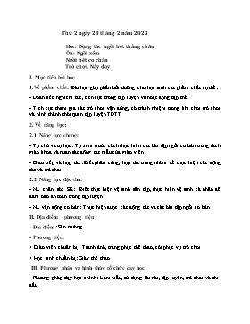 Kế hoạch bài dạy Giáo dục thể chất Lớp 2 - Tuần 24 - Năm học 2022-2023 - Nguyễn Anh Vũ