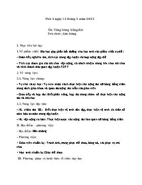 Kế hoạch bài dạy Giáo dục thể chất Lớp 2 - Tuần 26 - Năm học 2022-2023 - Nguyễn Anh Vũ