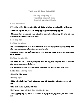Kế hoạch bài dạy Giáo dục thể chất Lớp 2 - Tuần 27 - Năm học 2022-2023 - Nguyễn Anh Vũ