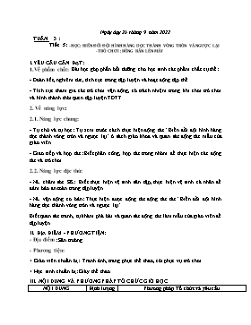 Kế hoạch bài dạy Giáo dục thể chất Lớp 2 - Tuần 3 - Năm học 2022-2023 - Nguyễn Anh Vũ