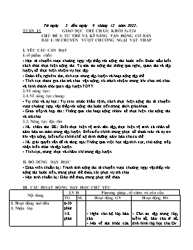Kế hoạch bài dạy Giáo dục thể chất Lớp 3 - Tuần 13 - Năm học 2022-2023 - Nguyễn Anh Vũ