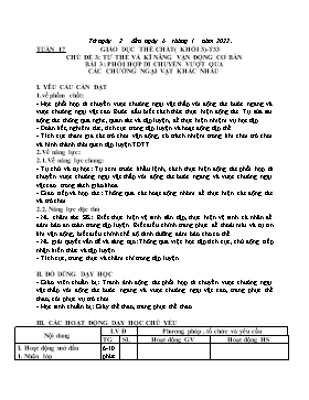 Kế hoạch bài dạy Giáo dục thể chất Lớp 3 - Tuần 17 - Năm học 2022-2023 - Nguyễn Anh Vũ