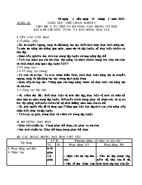 Kế hoạch bài dạy Giáo dục thể chất Lớp 3 - Tuần 25 - Năm học 2022-2023 - Nguyễn Anh Vũ