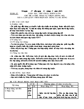 Kế hoạch bài dạy Giáo dục thể chất Lớp 3 - Tuần 28 - Năm học 2022-2023 - Nguyễn Anh Vũ