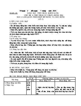 Kế hoạch bài dạy Giáo dục thể chất Lớp 3 - Tuần 29 - Năm học 2022-2023 - Nguyễn Anh Vũ