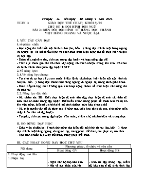 Kế hoạch bài dạy Giáo dục thể chất Lớp 3 - Tuần 3 - Năm học 2022-2023 - Nguyễn Anh Vũ