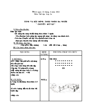 Kế hoạch bài dạy Giáo dục thể chất Lớp 3 - Tuần 30 - Năm học 2021-2022 - Nguyễn Anh Vũ
