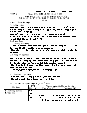 Kế hoạch bài dạy Giáo dục thể chất Lớp 3 - Tuần 34 - Năm học 2022-2023 - Nguyễn Anh Vũ