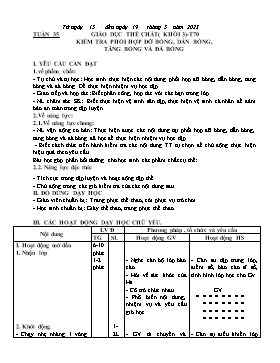 Kế hoạch bài dạy Giáo dục thể chất Lớp 3 - Tuần 35 - Năm học 2022-2023 - Nguyễn Anh Vũ