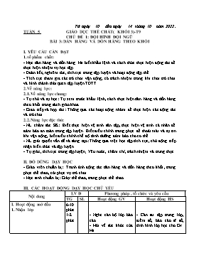 Kế hoạch bài dạy Giáo dục thể chất Lớp 3 - Tuần 5 - Năm học 2022-2023 - Nguyễn Anh Vũ
