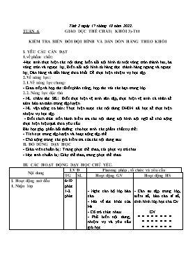 Kế hoạch bài dạy Giáo dục thể chất Lớp 3 - Tuần 6 - Năm học 2022-2023 - Nguyễn Anh Vũ