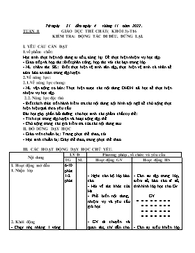 Kế hoạch bài dạy Giáo dục thể chất Lớp 3 - Tuần 8 - Năm học 2022-2023 - Nguyễn Anh Vũ