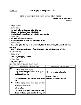 Kế hoạch bài dạy Giáo dục thể chất Lớp 5 - Tuần 1 - Năm học 2022-2023 - Nguyễn Anh Vũ