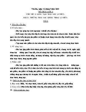 Kế hoạch bài dạy Hoạt động trải nghiệm Lớp 1, 2, 3 - Tuần 1 - Năm học 2023-2024 - Nguyễn Song Hào