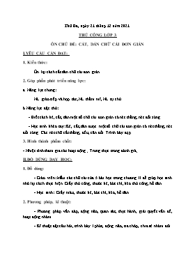 Kế hoạch bài dạy Hoạt động trải nghiệm Lớp 1, 2 - Tuần 15 - Năm học 2021-2022 - Nguyễn Song Hào