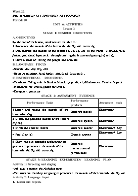 Kế hoạch bài dạy Khối 1 - Tuần 20 - Năm học 2022-2023 - Lê Thị Ánh