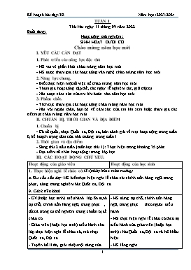 Kế hoạch bài dạy Khối 3 - Tuần 1 - Năm học 2023-2024 - Trần Thị Thúy Thành