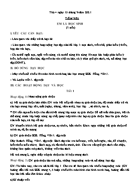Kế hoạch bài dạy Lớp 1 - Tuần 1 - Năm học 2021-2022 - Phan Thị Nhương