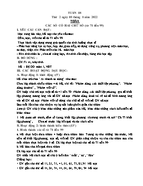 Kế hoạch bài dạy Lớp 1 - Tuần 18 - Năm học 2021-2022 - Phan Thị Nhương