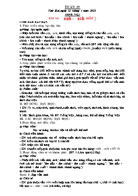 Kế hoạch bài dạy Lớp 1 - Tuần 19 - Năm học 2022-2023 - Nguyễn Thị Ngân