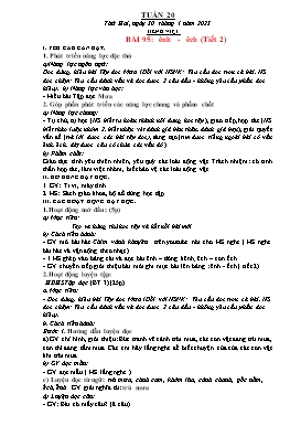 Kế hoạch bài dạy Lớp 1 - Tuần 20 - Năm học 2022-2023 - Nguyễn Thị Ngân