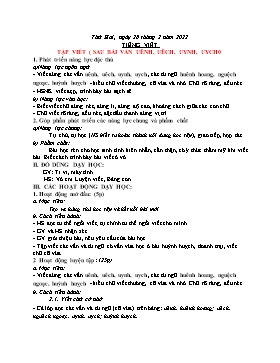 Kế hoạch bài dạy Lớp 1 - Tuần 23 - Năm học 2021-2022 - Nguyễn Thị Ngân