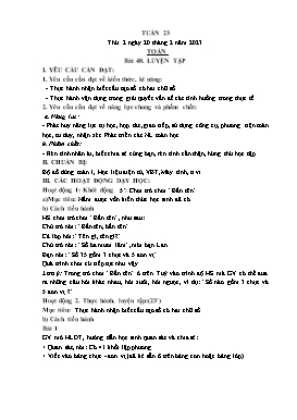 Kế hoạch bài dạy Lớp 1 - Tuần 23 - Năm học 2022-2023 - Phan Thị Nhương