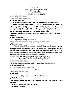 Kế hoạch bài dạy Lớp 1 - Tuần 24 - Năm học 2022-2023 - Nguyễn Thị Ngân