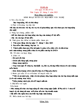 Kế hoạch bài dạy Lớp 1 - Tuần 26 - Năm học 2022-2023 - Trịnh Thị Hà
