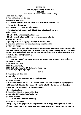 Kế hoạch bài dạy Lớp 1 - Tuần 28 - Năm học 2021-2022 - Phan Thị Nhương