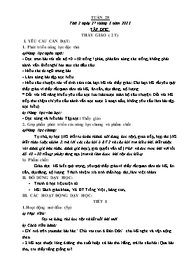 Kế hoạch bài dạy Lớp 1 - Tuần 28 - Năm học 2022-2023 - Nguyễn Thị Ngân