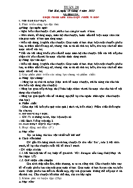 Kế hoạch bài dạy Lớp 1 - Tuần 30 - Năm học 2021-2022 - Nguyễn Thị Ngân