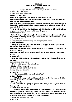 Kế hoạch bài dạy Lớp 1 - Tuần 30 - Năm học 2021-2022 - Phan Thị Nhương
