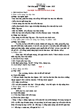 Kế hoạch bài dạy Lớp 1 - Tuần 31 - Năm học 2022-2023 - Nguyễn Thị Ngân