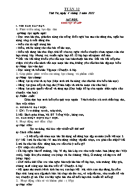 Kế hoạch bài dạy Lớp 1 - Tuần 32 - Năm học 2021-2022 - Nguyễn Thị Ngân