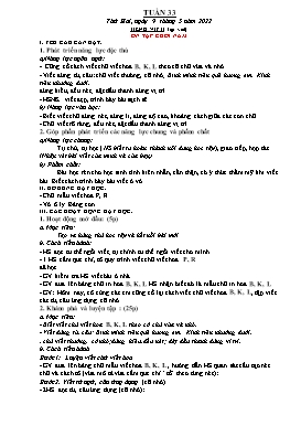 Kế hoạch bài dạy Lớp 1 - Tuần 33 - Năm học 2021-2022 - Nguyễn Thị Ngân