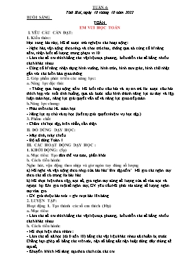 Kế hoạch bài dạy Lớp 1 - Tuần 6 - Năm học 2022-2023 - Nguyễn Thị Ngân
