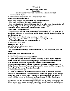 Kế hoạch bài dạy Lớp 1 - Tuần 8 - Năm học 2021-2022 - Phan Thị Nhương