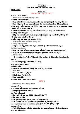 Kế hoạch bài dạy Lớp 1 - Tuần 8 - Năm học 2022-2023 - Nguyễn Thị Ngân