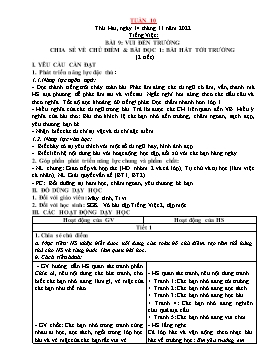 Kế hoạch bài dạy Lớp 2 - Tuần 10 - Năm học 2022-2023 - Nguyễn Thị Diệu Thúy