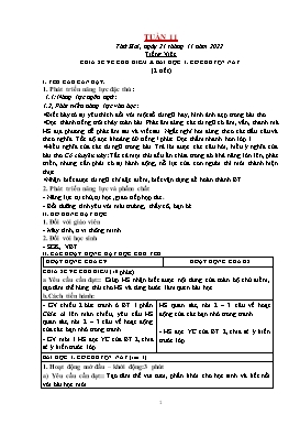 Kế hoạch bài dạy Lớp 2 - Tuần 11 - Năm học 2022-2023 - Đoàn Thị Kiều Hưng