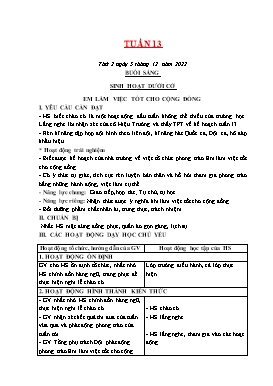 Kế hoạch bài dạy Lớp 2 - Tuần 13 - Năm học 2022-2023 - Đoàn Thị Kiều Hưng