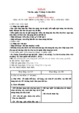 Kế hoạch bài dạy Lớp 2 - Tuần 15 - Năm học 2022-2023 - Nguyễn Thị Diệu Thúy
