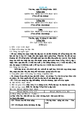 Kế hoạch bài dạy Lớp 2 - Tuần 18 - Năm học 2022-2023 - Đoàn Thị Kiều Hưng
