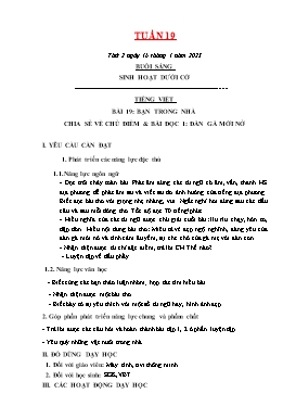 Kế hoạch bài dạy Lớp 2 - Tuần 19 - Năm học 2022-2023 - Đoàn Thị Kiều Hưng