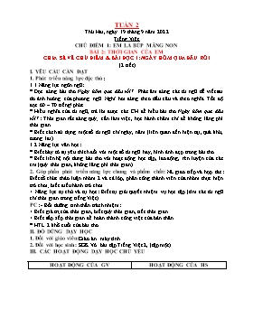 Kế hoạch bài dạy Lớp 2 - Tuần 2 - Năm học 2022-2023 - Đoàn Thị Kiều Hưng