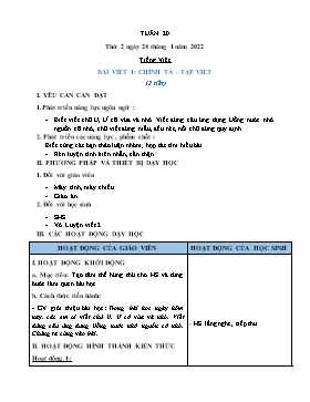 Kế hoạch bài dạy Lớp 2 - Tuần 20 - Năm học 2021-2022 - Trần Thị Trà Giang